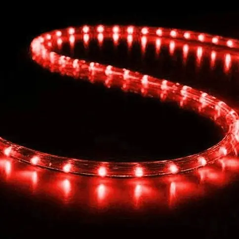 1-Meter Red Round 2-Wire Led Rope Light (220V) – Bing Light 1