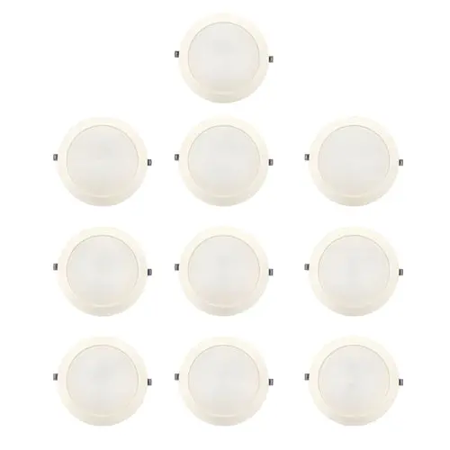 10-Pack Recessed Led Panel – 18W Round, 6500K Daylight, Energy Efficient 1
