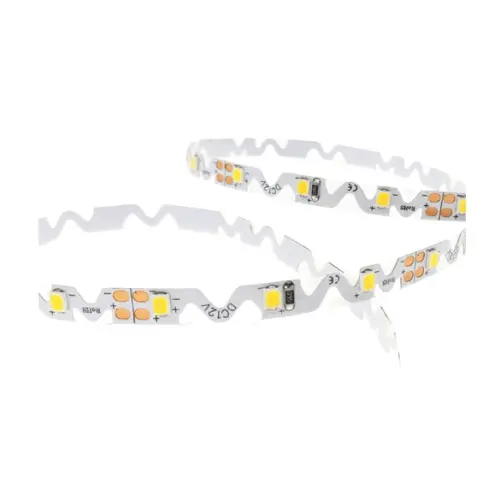 12V 8Mm Zigzag Led Strip – 3528 Smd, 60 Leds/M, Ip20 Indoor Use, 5M Green Roll 1