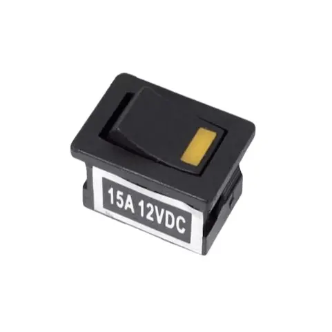 12V Black/Amber Rocker Switch – 4-Pin, 15A Industrial Grade 1