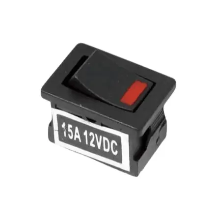 12V Black/Red Rocker Switch – 4-Pin, 15A Heavy-Duty Rating 1