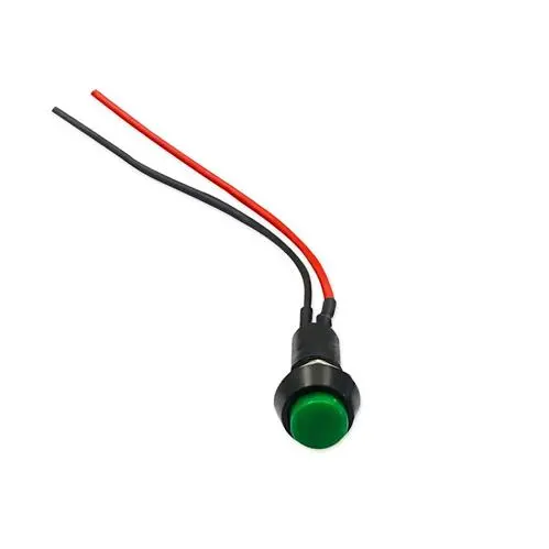 12V Green Push Button Switch With Integrated Cable (Ctc-370) 1