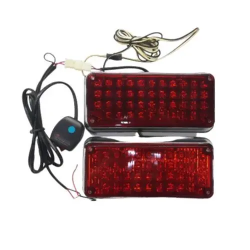 12V Rectangular Led Trailer Tail Light – 44-Led Red, Dot-Compliant (Federal Signal Led-18B) 1