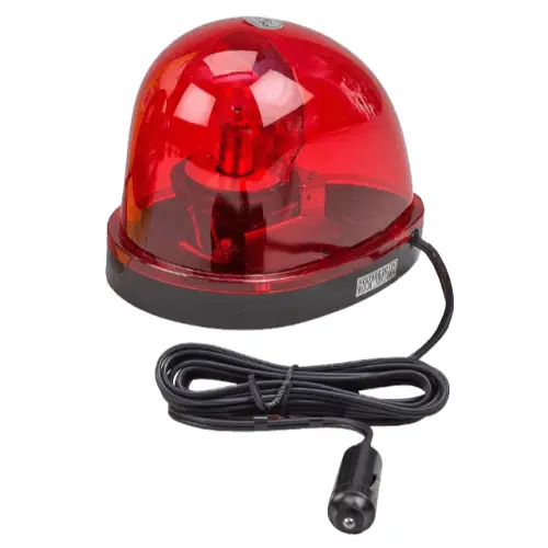12V Red Rotating Magnetic Warning Light For Emergency Vehicles 1