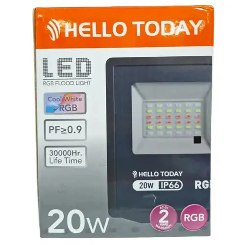 20W Rgb Led Flood Light – Compact Outdoor Spotlight, Ht Series 1