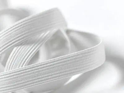 3Mm White Polyester Braided Elastic Band 1