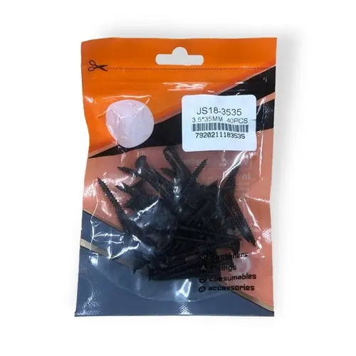 40-Pack Black Drywall Screws – 3.5 × 35Mm Coated Phillips Head 1