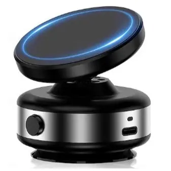 5–12V 15W Wireless Car Charger With Magnetic Phone Mount & Vacuum Suction 1