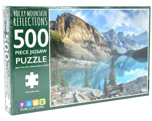 500-Piece Mountain Landscape Jigsaw Puzzle – Rocky Mountain View 1