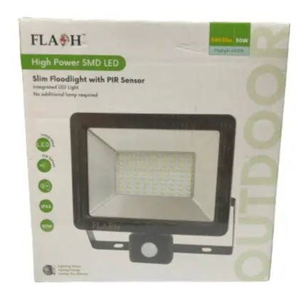 50W 6000K Motion-Sensing Led Flood Light – Ip65 Rated 1