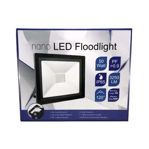 50W Nano-Technology Led Floodlight – 6000K Bright Wide-Area Lighting 1