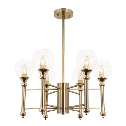 6-Light Brass Chandelier – E27 Base, Elegant Ch262/6 Design 1
