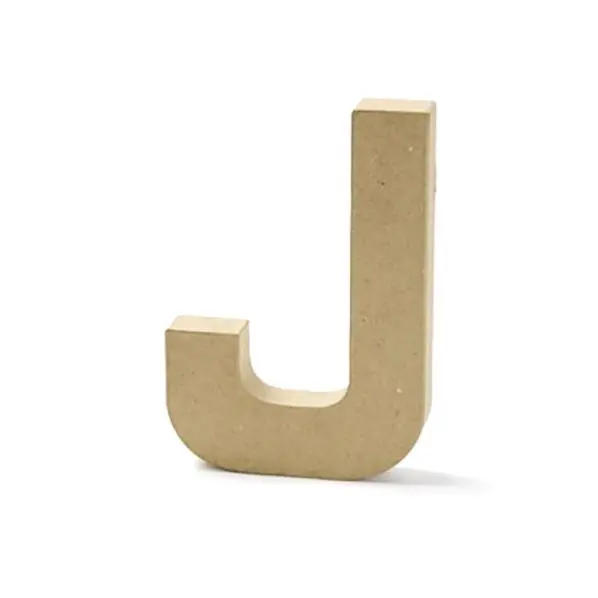 8-Inch J-Letter Paper Mâché Shape – Lightweight Decorative Letter 1