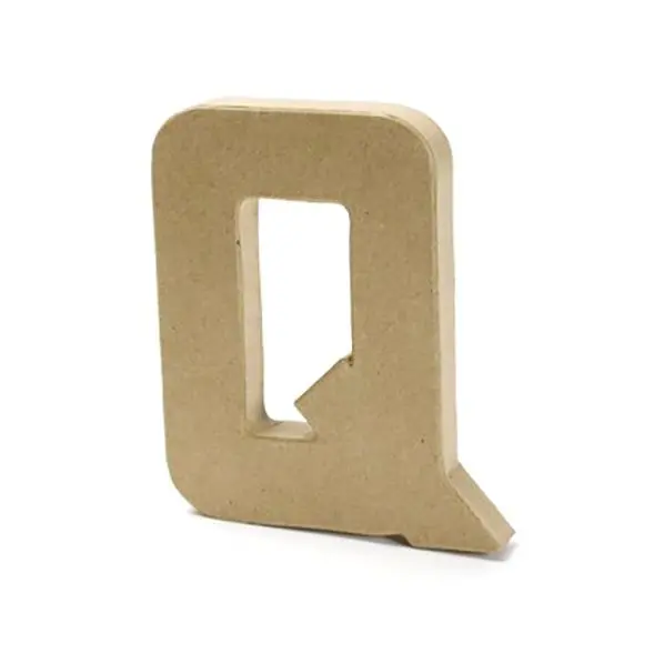 8-Inch Paper Mâché Letter 'Q' – Lightweight Craft Alphabet 1