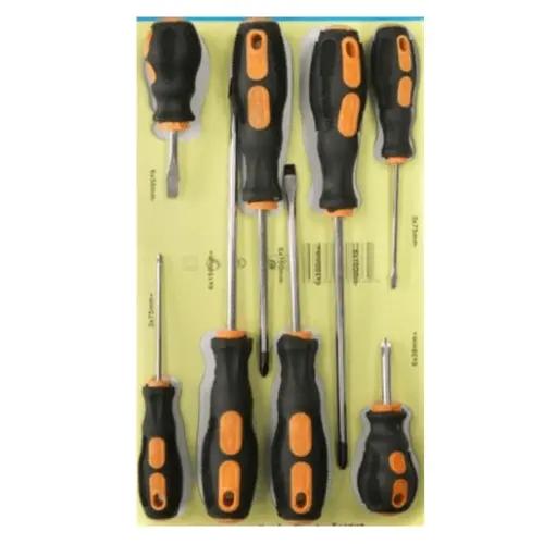 8-Piece Professional Screwdriver Kit – Slotted & Phillips 1