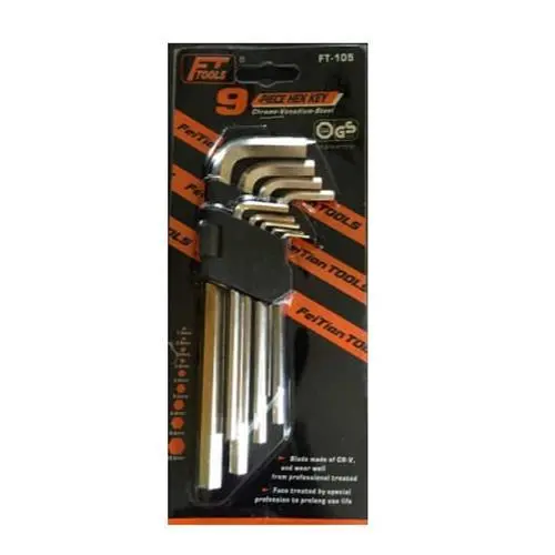 9-Piece L-Shape Allen Wrench Set – Full Metric Range 1