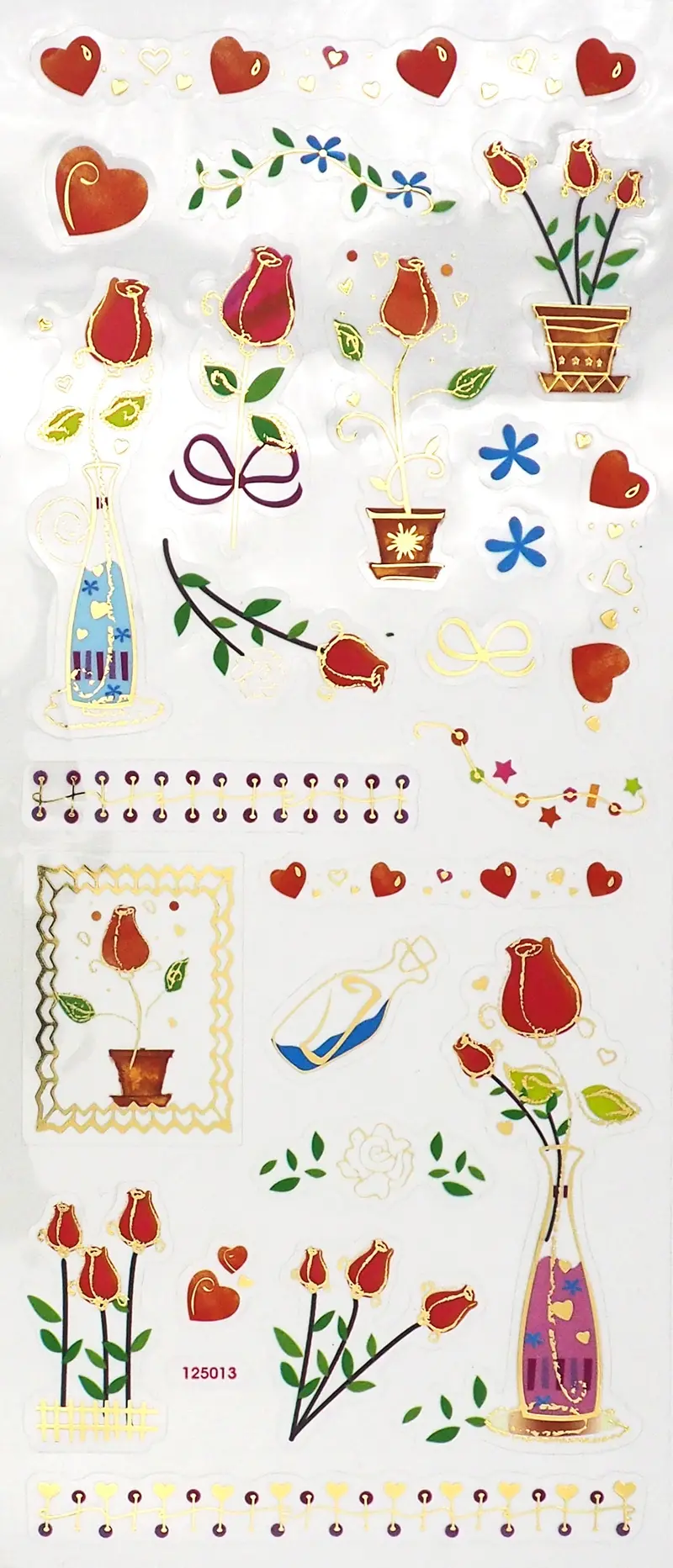Arbee Assorted Floral Foil Stickers – Multi-Color Pack 1