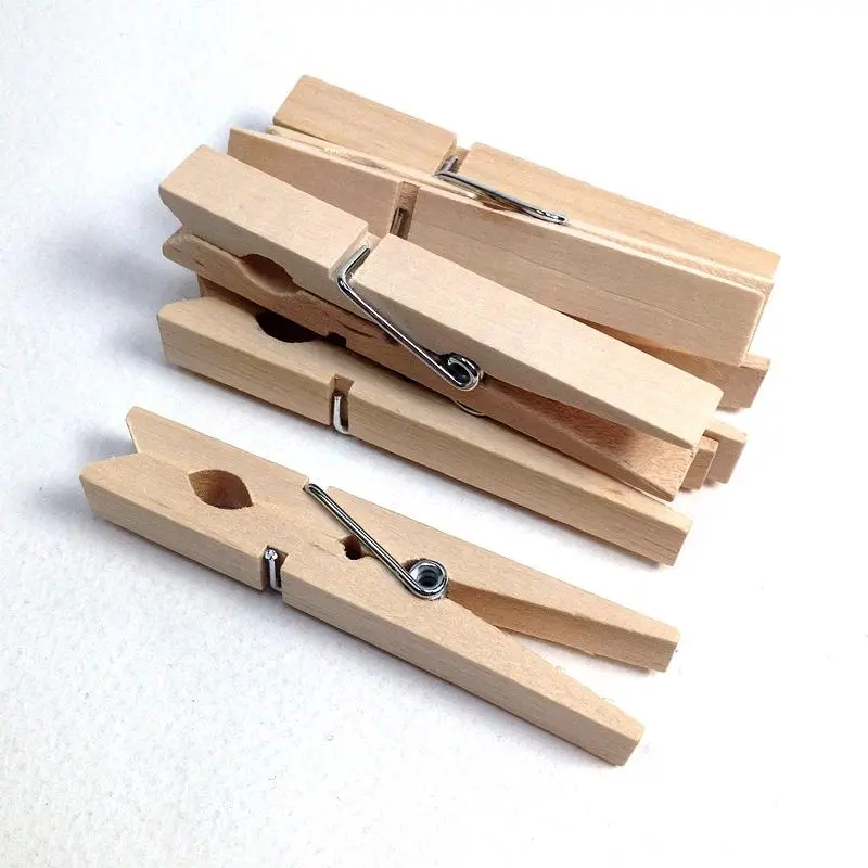 Arbee Extra-Large Natural Wooden Clothes Pegs – Pack Of 6 1