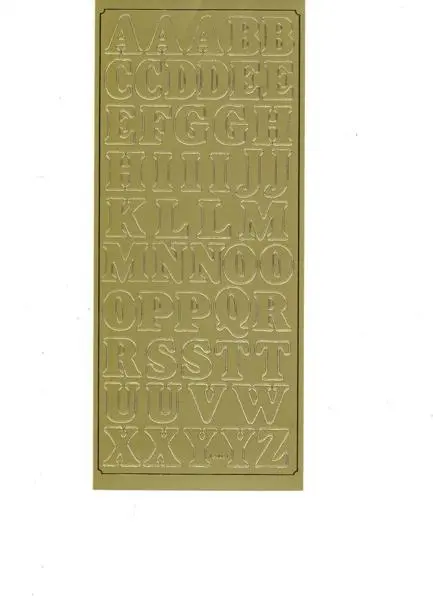 Arbee Large Gold Alphabet Stickers For Crafts And Scrapbooking 1