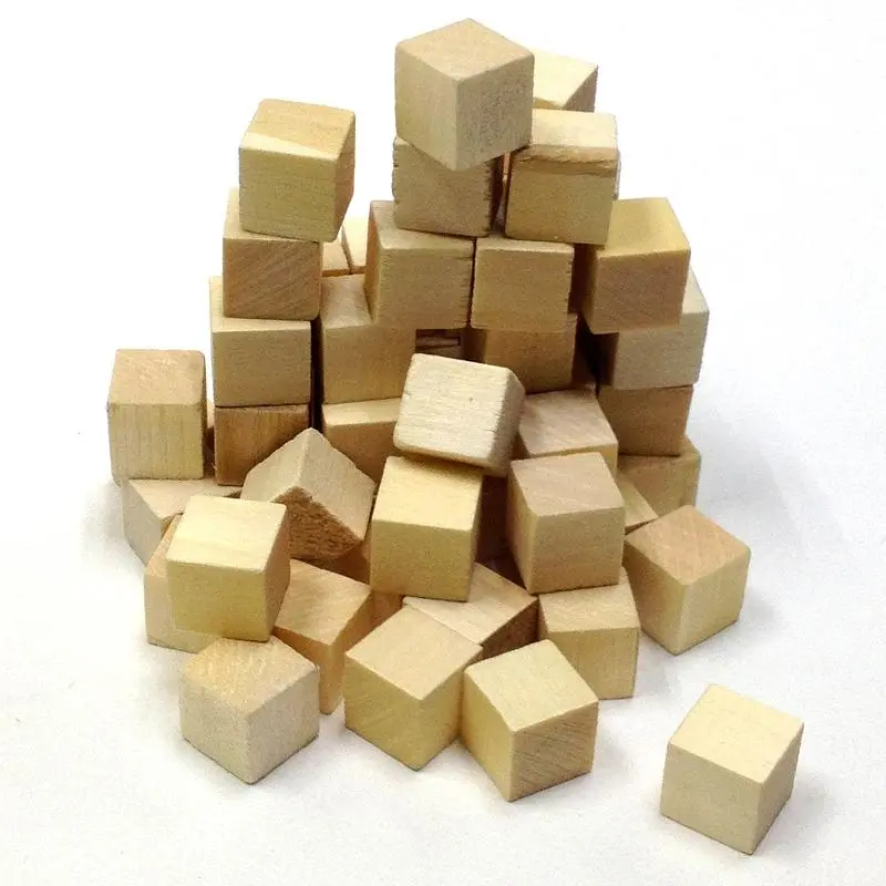 Arbee Natural Wooden Cubes – 15 Mm × 15 Mm, 72-Piece Set 1
