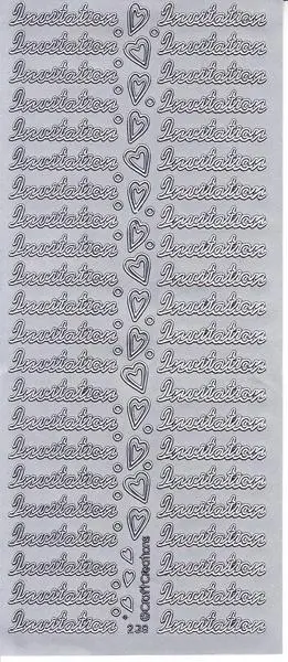 Arbee Silver Foil Invitation Sticker Set 1