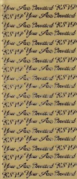 Arbee Silver Foil 'You Are Invited' Wedding Or Party Sticker 1