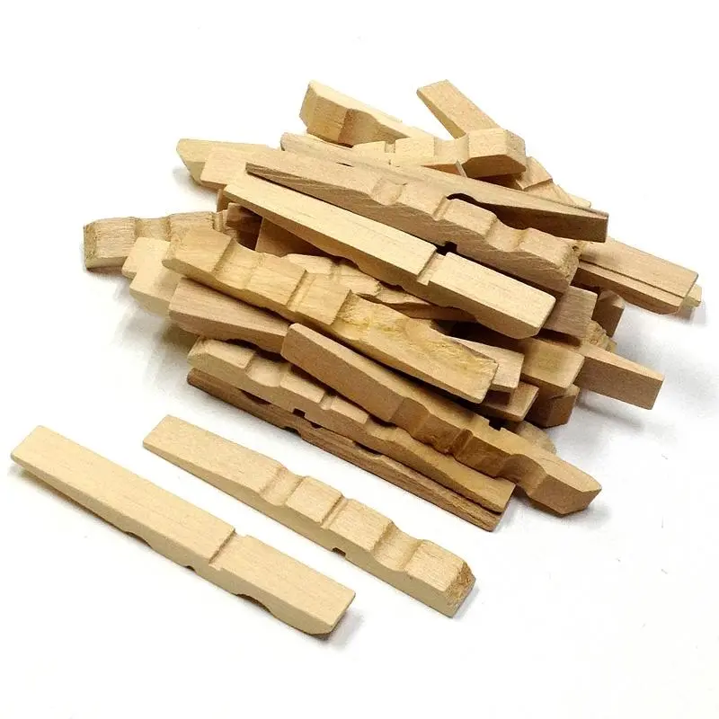 Arbee Wooden Half Pegs – Natural Finish, 50-Piece Craft Fastener Set 1