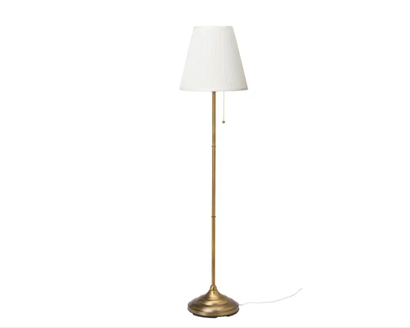 Årstid Brass-And-White Floor Lamp – Modern Adjustable Standing Lamp 1