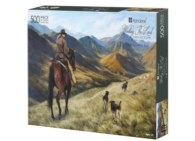 Ashdene 500-Piece Jigsaw Puzzle – ‘Working The Land: High Country’ Art Print 1
