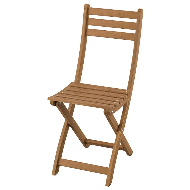 Askholmen Foldable Outdoor Chair – Dark Brown Lightweight Design 1