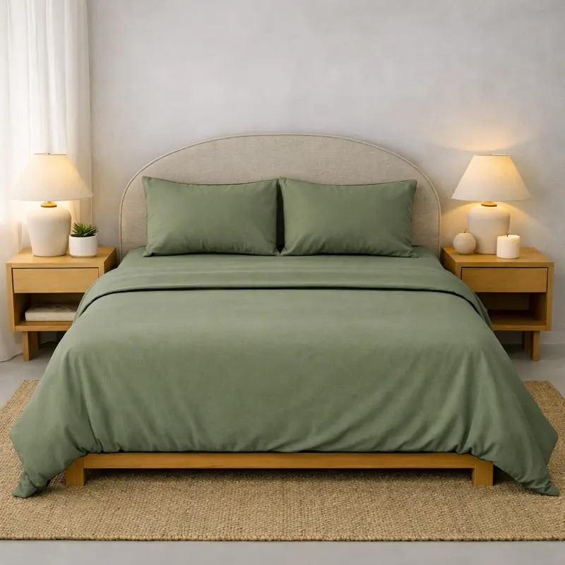 Athena Microfiber Bed Sheet Set In Sage – Calming, Hypoallergenic Sheets For Restful Sleep 1