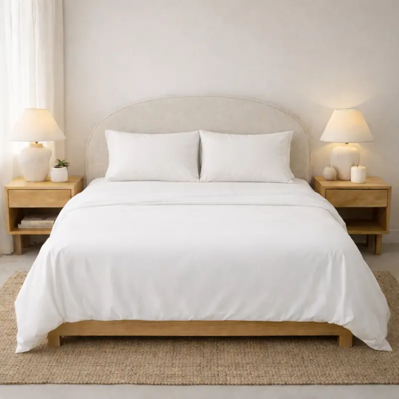 Athena Microfiber Bed Sheet Set In White – Silky-Smooth, Low-Maintenance Bedding 1