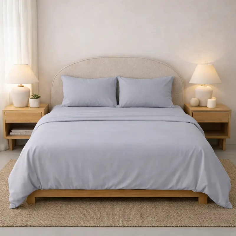 Athena Silver Microfibre Bedding Set – Ultra-Soft, Wrinkle-Resistant Sheets 1