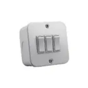 Ausma A-M103 Industrial-Style 3-Lever Toggle Switch – Pure White 1