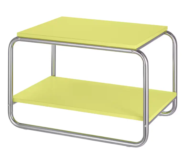 Baggboda Accent Side Table – Light Yellow Finish, Compact Round Design 1