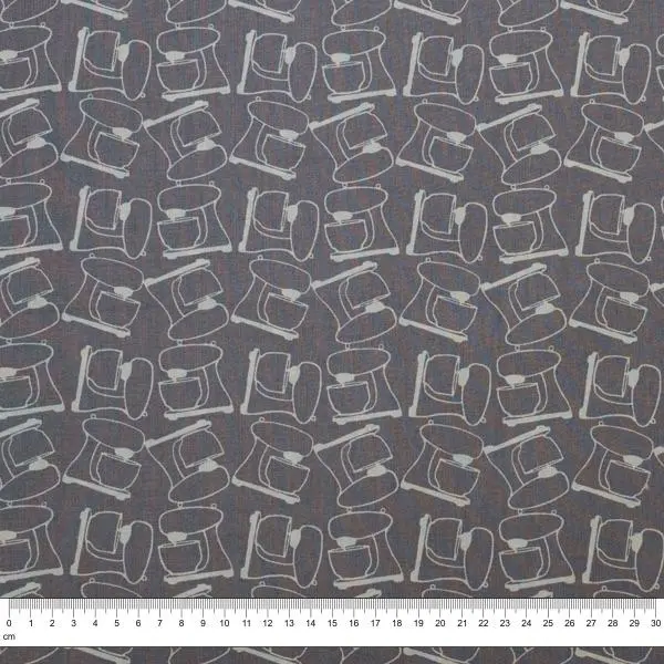Bakery-Themed Cotton Fabric – Mixer Print Design, 112Cm Width Quilting Weight Cloth 1