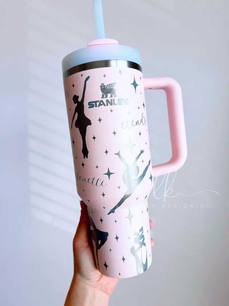 Ballet-Inspired Stanley Tumbler – Elegant Dance Theme 1