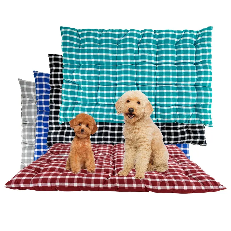 Barke & Howell Yarn-Dyed Cotton Pet Bed – 60 X 90 Cm, Reversible Design 1