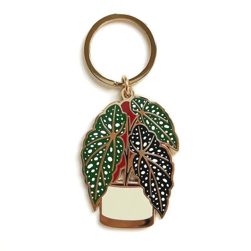 Begonia Keychain – Botanical Summer Gift 1