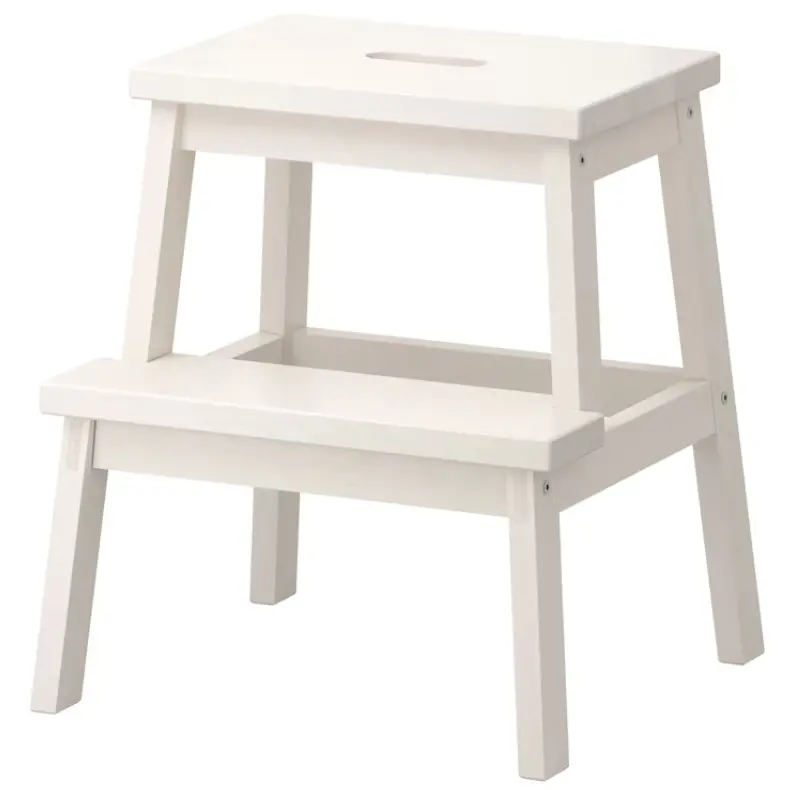 Bekvam Lightweight Step Stool – Glossy White Finish, 50 Cm Height, Foldable & Stable 1