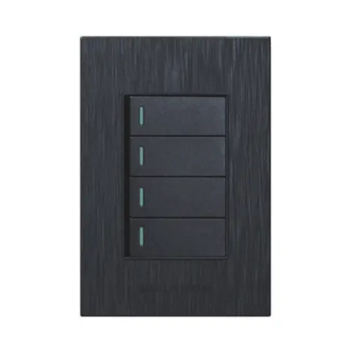 Black 4X2 Four-Way Light Switch – S6-104/1 1