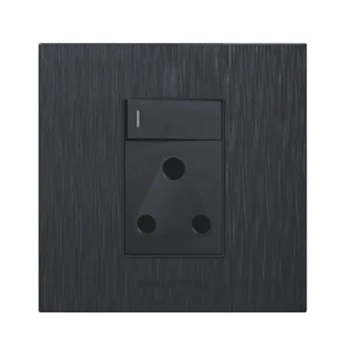 Black 4X4 Single-Gang Socket Wall Plate – S6-209S 1