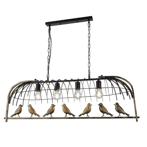Black And Gold E27 Dining Pendant Lamp – Modern Design, Dl6132/4 1