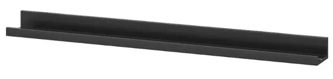 Black Floating Picture Shelf – Modern Wall-Mounted Ledge, 115 Cm Length 1