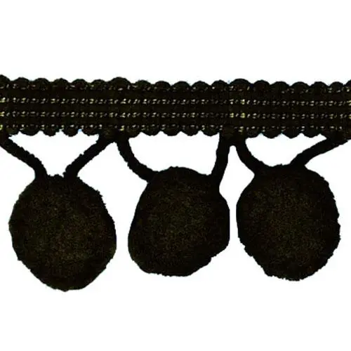 Black Pom Pom Trim – 25Mm Diameter By Sullivan'S 1