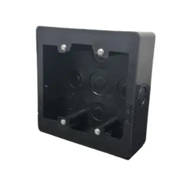 Black Pvc Surface-Mount 4-Gang × 4-Module Extension Wall Box 1