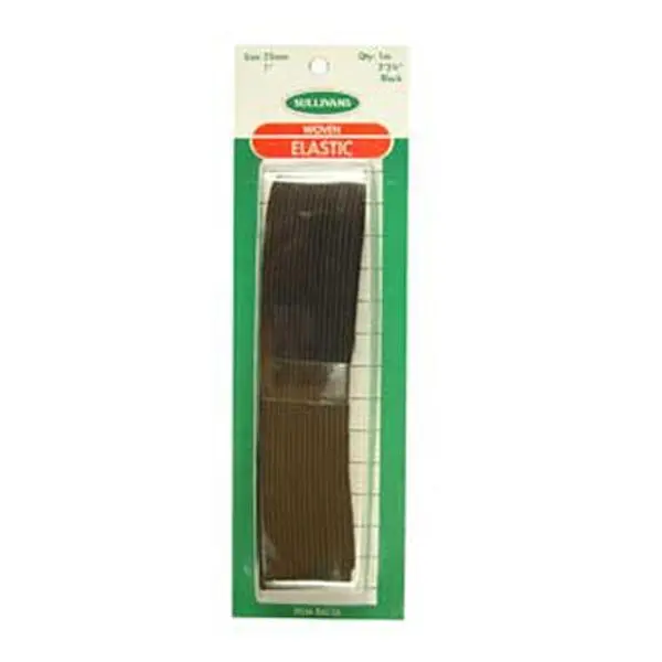 Black Woven Elastic Band – 25Mm Width 1