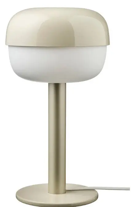 Blasverk Beige Ceramic Table Lamp With Soft Ambient Light, 36 Cm Tall 1
