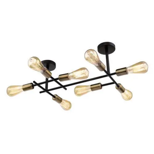 Brass-And-Satin Ceiling Light Fixture – Bright Star Cf058/8 Modern Design 1