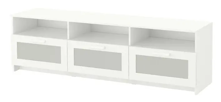 Brimnes Tv Stand – White, 180X41X53 Cm With Storage Compartments 1